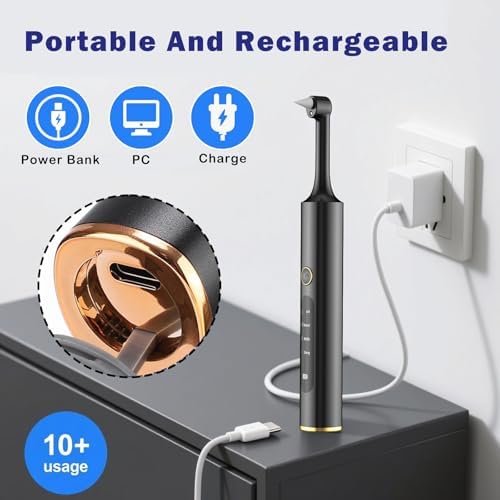 Top view of Jvuouxy teeth polishing device and brush head set