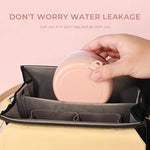 HEMILAB leak-proof night guard case with silicone sealing ring and attached wrist lanyard