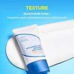 Korean skincare IsNtree mineral sunscreen tube uncapped displaying the precise application nozzle