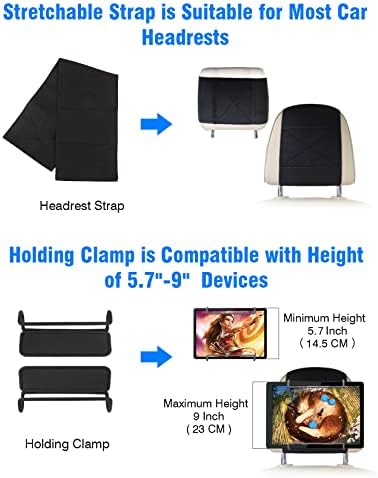 Adjustable headrest strap system showing heavy duty hook and loop surface for secure bonding
