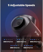 BOB AND BRAD X6 Pro Max handheld percussion massager being used on an athlete for leg muscle recovery