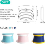 Nett foldable travel training toilet for toddlers side profile
