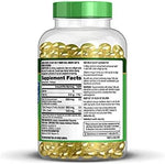 Finest Nutrition concentrated omega three softgels nutrition facts and allergen warning details label view