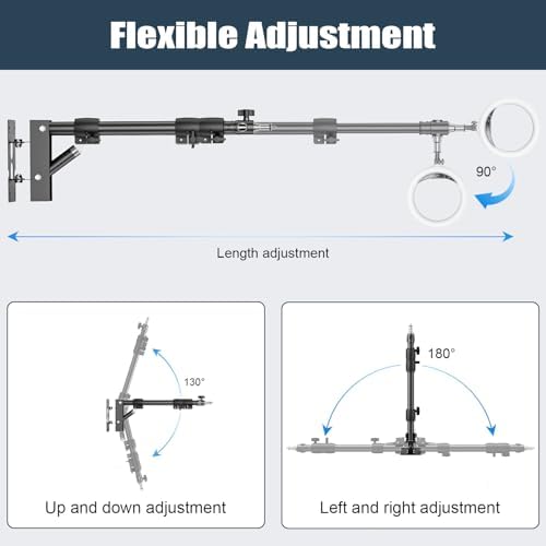 Anautin ring light wall mount base plate with included expansion screws and mounting hardware set.