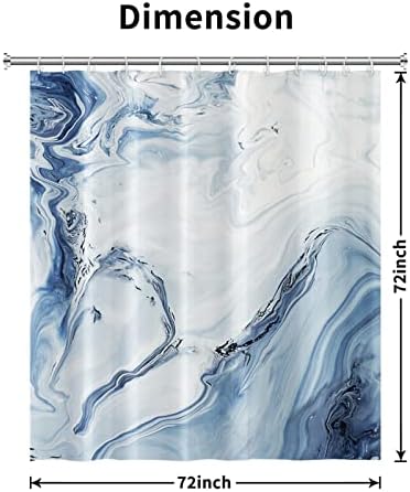 Polyester washable shower curtain illustrating its natural drape and texture