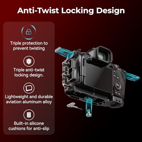 Formfitting video cage showing quick release plate on the bottom panel