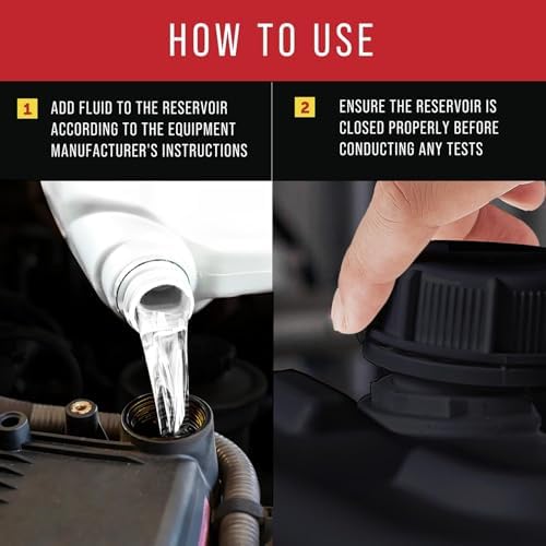 High-visibility smoke fluid bottle for fuel leak detector machines