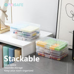 Open Omnisafe craft storage container displaying organized interior