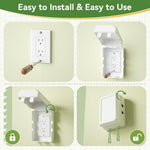 Safelon childproof outlet box showing hinged lid mechanism