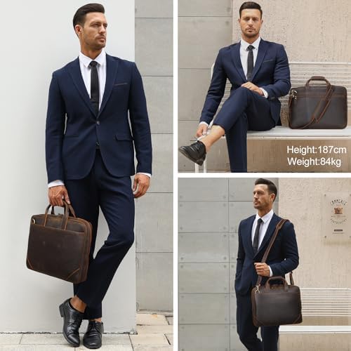 Masa Kawa men laptop messenger bag showing wide aperture opening