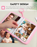 Side view displaying the page thickness of the infant cloth album