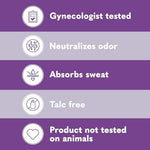 Talc-free pH balanced feminine spray for sensitive skin odor protection