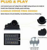 Side profile of the waterproof ABS plastic housing for the Gempro automotive registration lamp.