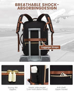 LOVEVOOK luggage daypack being carried using the breathable mesh shoulder straps