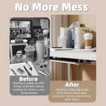 Under desk storage solution with anti-scratch silicone