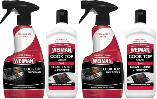 Weiman 10 ounce heavy duty cooktop cleaner cream bottle