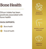 Solgar Oceanic Silica 100 count dietary supplement packaging showing authenticity seal for joint health
