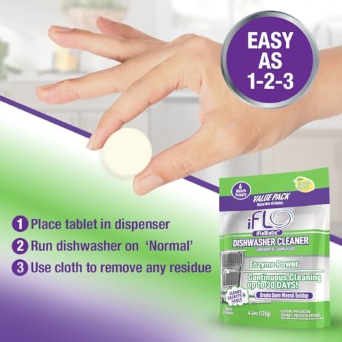 iFLO Dishwasher Cleaner Tablets side profile