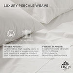 Close up view of percale cotton fabric texture
