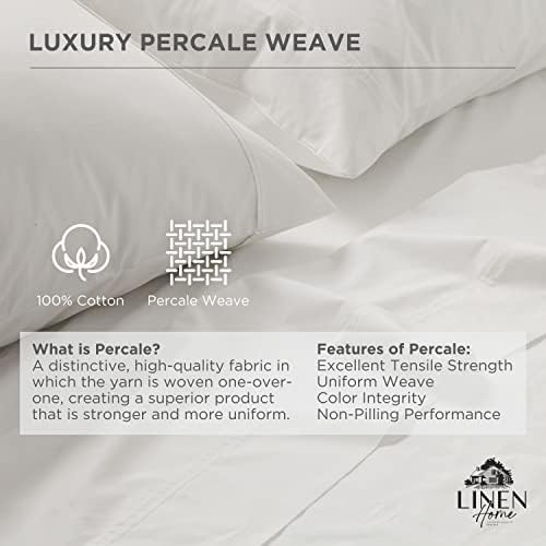 Close up view of percale cotton fabric texture