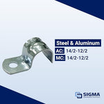 Close-up profile view of the reinforced rib design on the 55919M gray conduit clamp