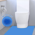 Pack of twenty five blue Peryiter deodorizing commode mats showing individual product layering.