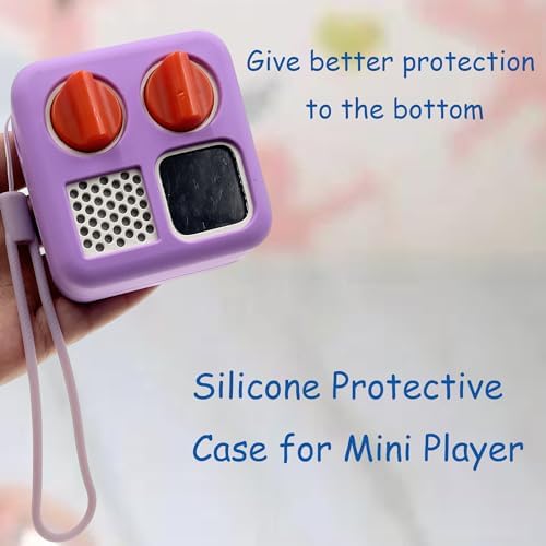 Purple silicone protective sleeve for Yoto Mini audio player