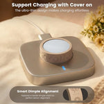Flexible protective cover compatible with smart rings placed on charging dock