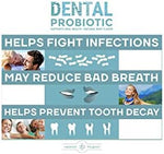 Replenish the Good oral health supplement bottle in hand