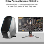 Infinnet 8K high resolution display connection accessory for multi-monitor setup workspace.