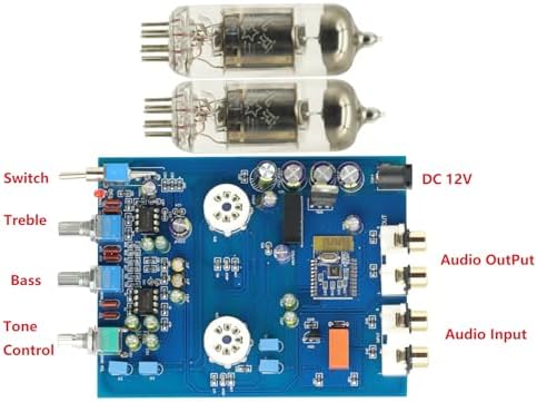 GODIYMODULES tube preamp board dimensions layout showing the compact form factor for DIY home audio setups.
