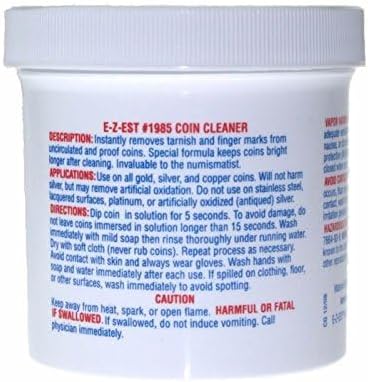 Jeweluster coin cleaning chemical for copper and precious metals