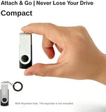 Enfain 160GB total capacity bulk USB drives pack with pre-printed and blank white labels