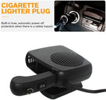 Showvigor portable auto defogger fan showing the 360-degree rotating base adjustment mechanism.