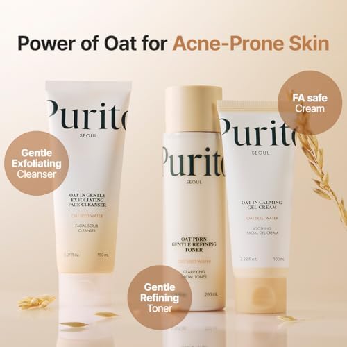 Back of Purito Oat PDRN Gentle Refining Toner bottle showing details
