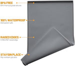 Hubulk dog food mat with raised edge