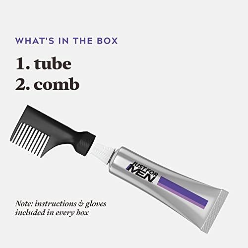 Back panel of Just For Men ammonia free hair color box detailing step-by-step instructions for use