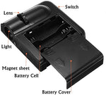Side angle of the custom logo car door courtesy shadow lamp highlighting the magnetic induction sensor area