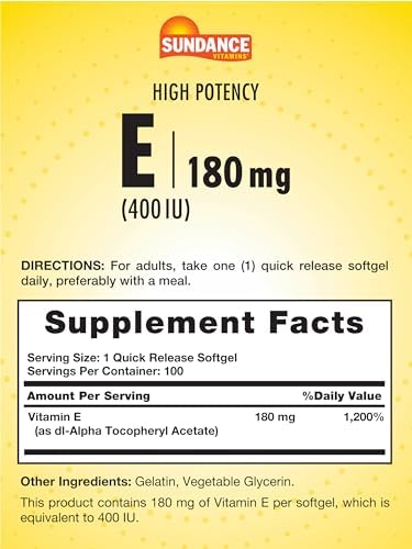 Sundance Vitamins non-GMO gluten-free daily antioxidant softgels bottle back layout