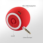 K-Tech mini speaker close up view detailing the smooth protective rubber surface texture and elegant design