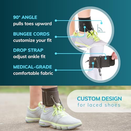 BraceAbility AFO Drop Foot Brace packaging and components
