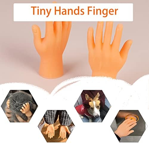 The complete fourteen pack collection of mini hand puppets highlighting the fist, victory sign, and OK gesture styles.