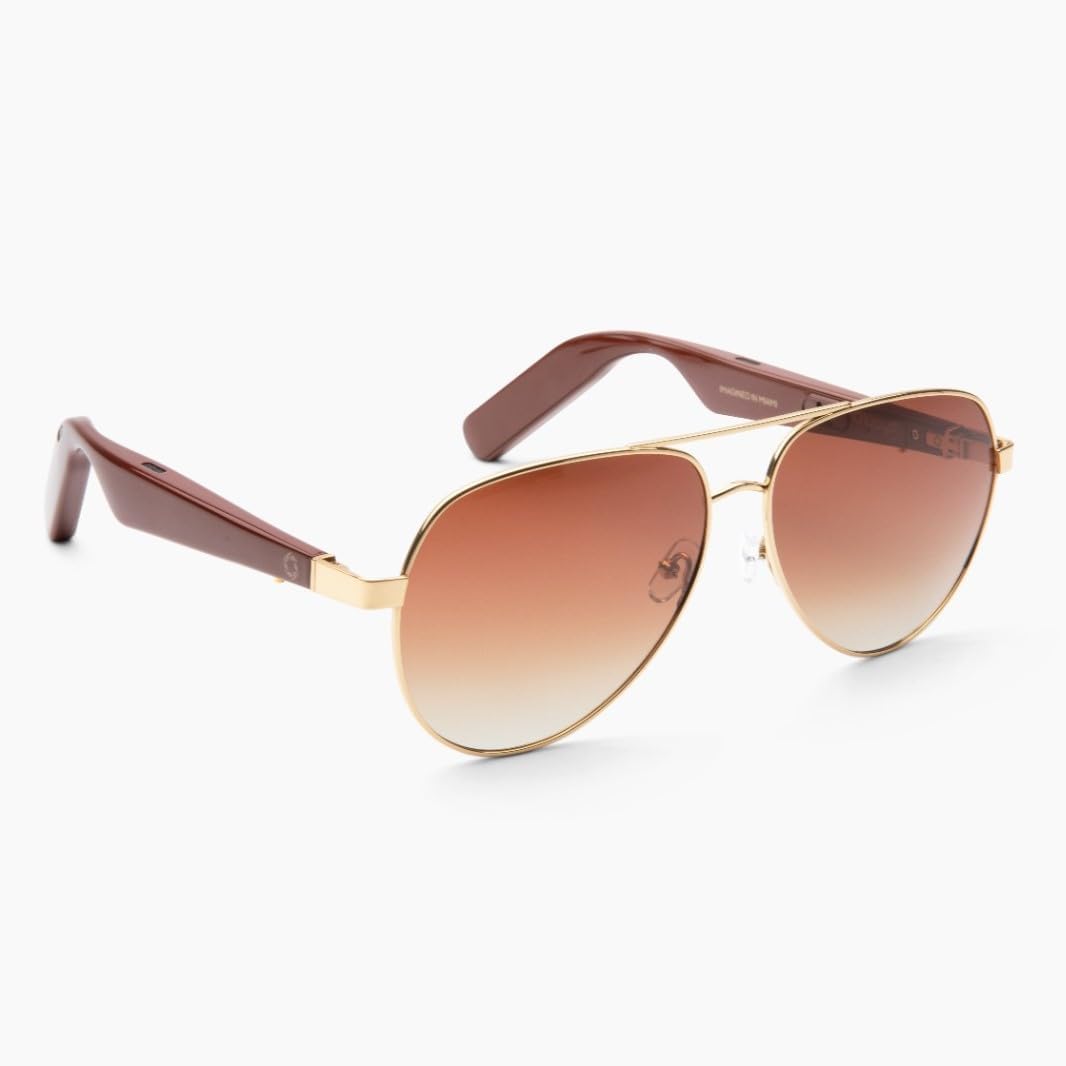 Lucyd Lyte Jupiter XXL smart sunglasses side profile showing temple speakers