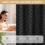 FADOTY hotel style shower curtain see through mesh top window lighting