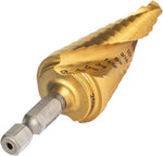 Klein Tools 25962 Step Drill Bit, 3/16 to 7/8-Inch, Spiral Double-Fluted, Cuts Thin Metal, Plastic, Aluminum, Wood, 1/4-Inch Hex Shank, VACO - Image 13