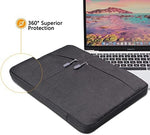 Close up of the front accessory pocket on Megoo carrying case with charger inside