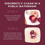 Microwavable menstrual cup sanitizing container with water for sterilization