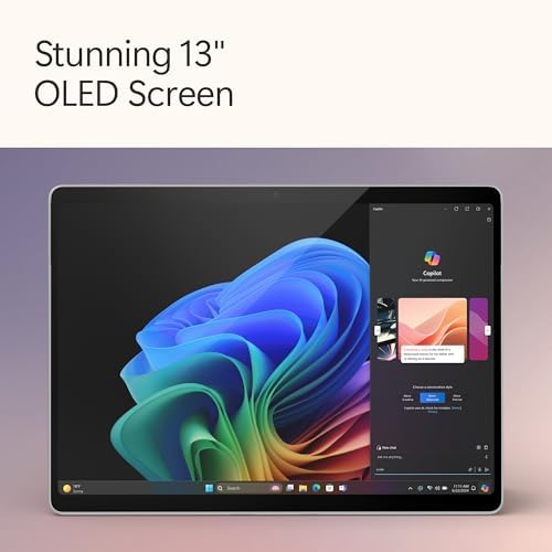 Microsoft Surface Pro 11th Edition running Windows 11 home interface highlighting the multi-tasking workspace capabilities.