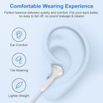 Abcpow USB C earphones connected to a modern smartphone