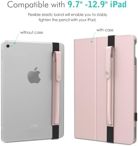 MoKo electronic pen sleeve wrapped vertically around a thirteen inch iPad Pro case